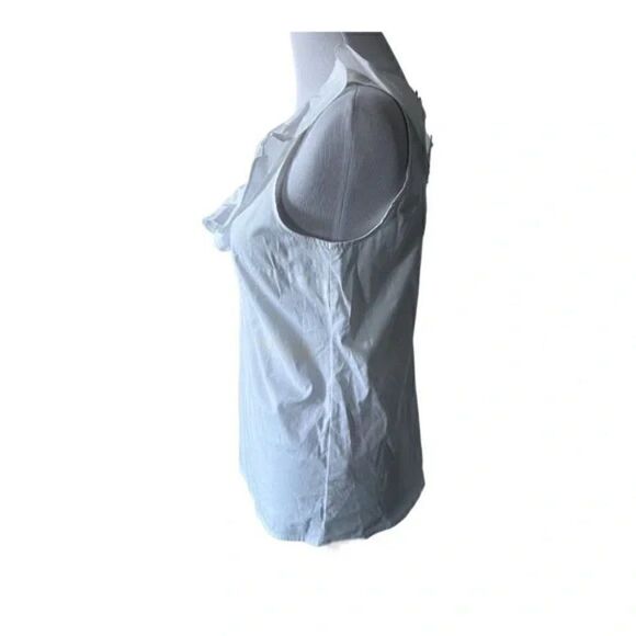 🆕 J. Crew White Ruffle Tank Top size 0 - Picture 6 of 7